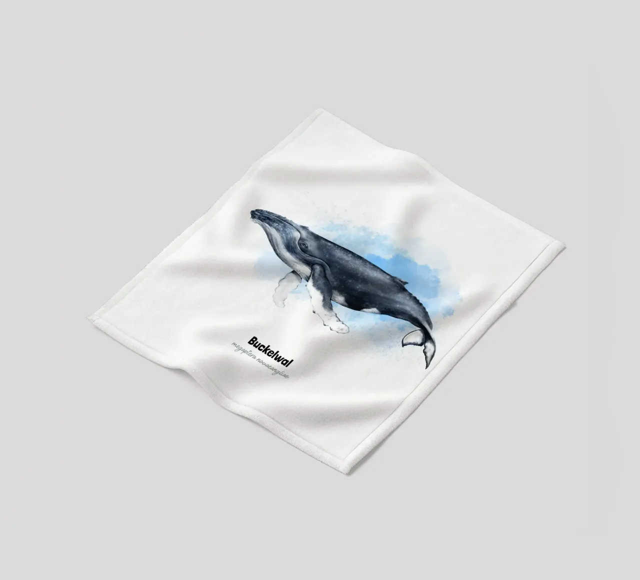 Buckelwal - Acquerello coperta in pile da Moonlit Illustrations