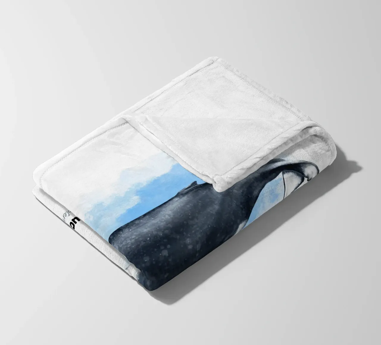Buckelwal - Acquerello coperta in pile da Moonlit Illustrations