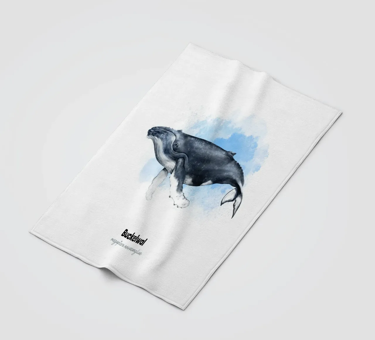 Buckelwal - Acquerello coperta in pile da Moonlit Illustrations