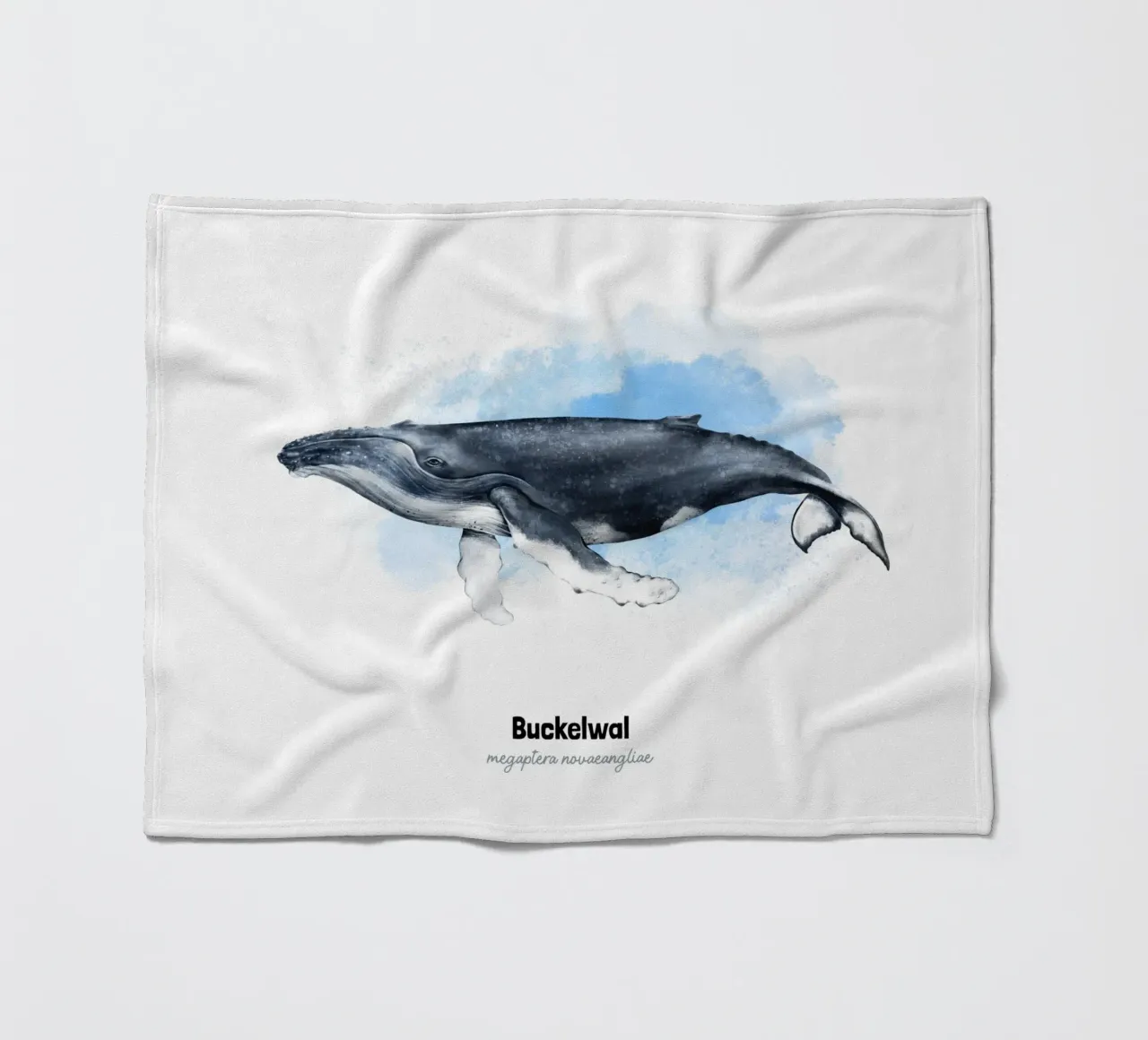 Buckelwal - Acquerello coperta in pile da Moonlit Illustrations