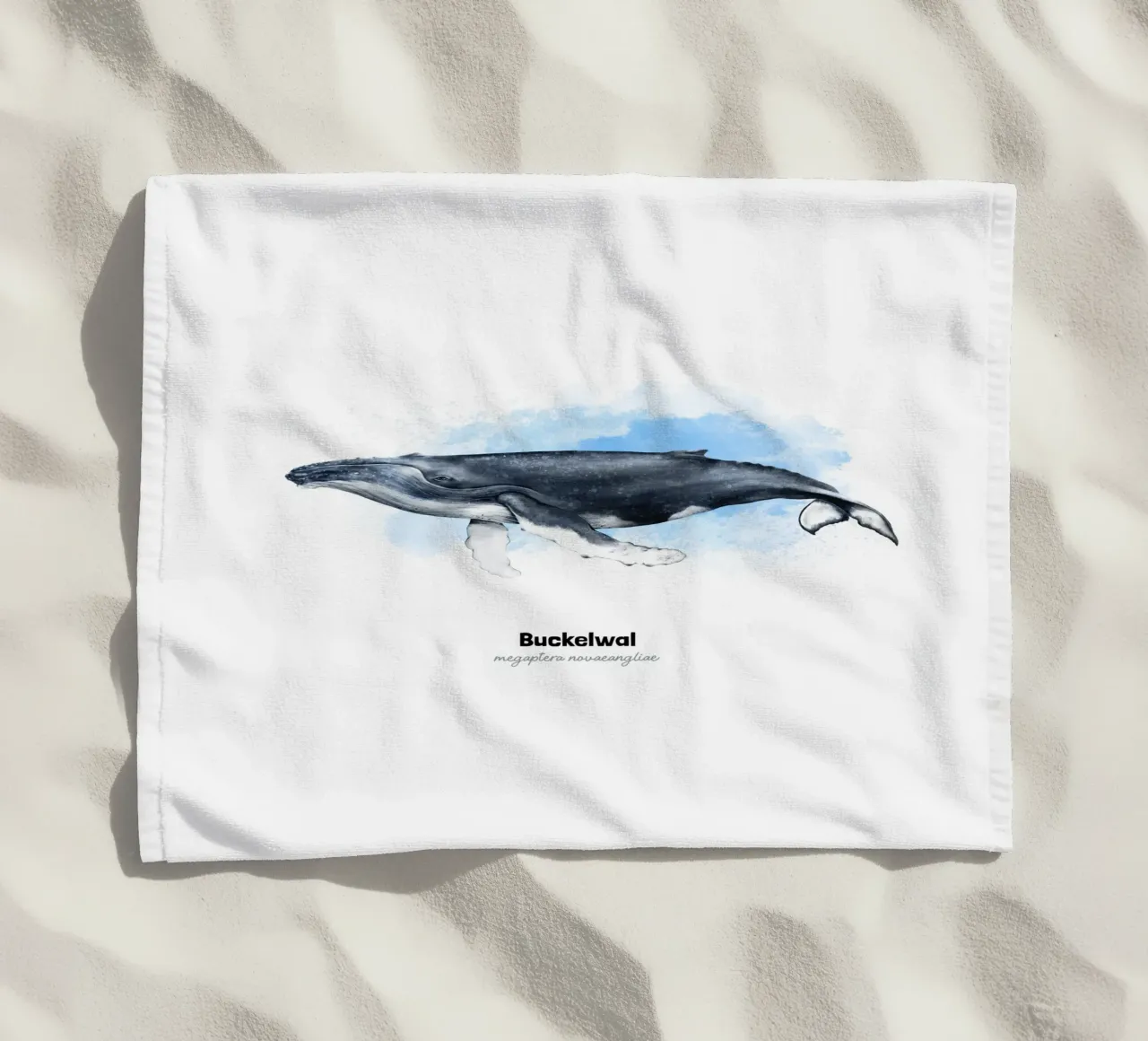 Buckelwal - Acquerello telo mare da Moonlit Illustrations