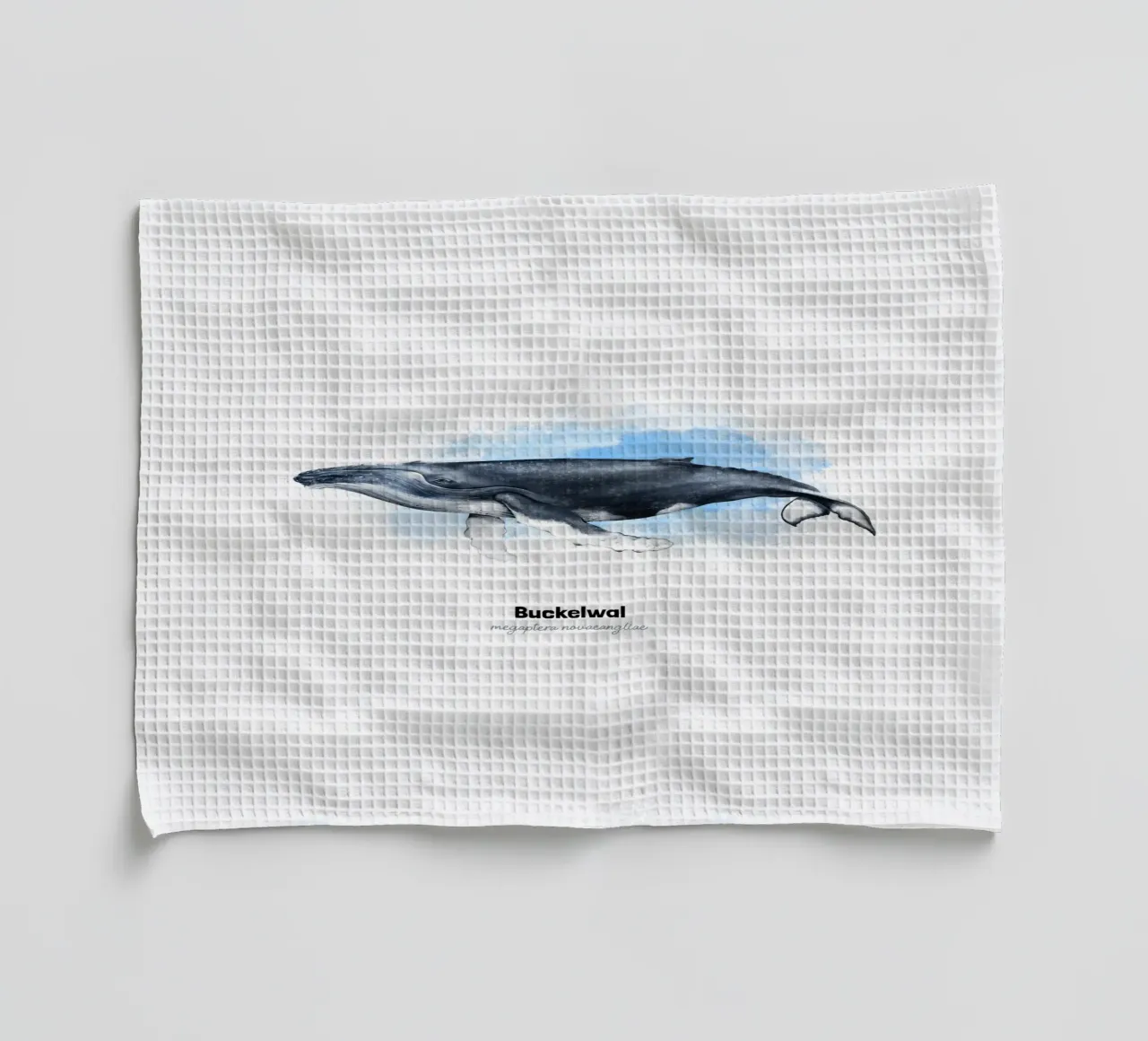 Buckelwal - Acquerello canovaccio da cucina da Moonlit Illustrations