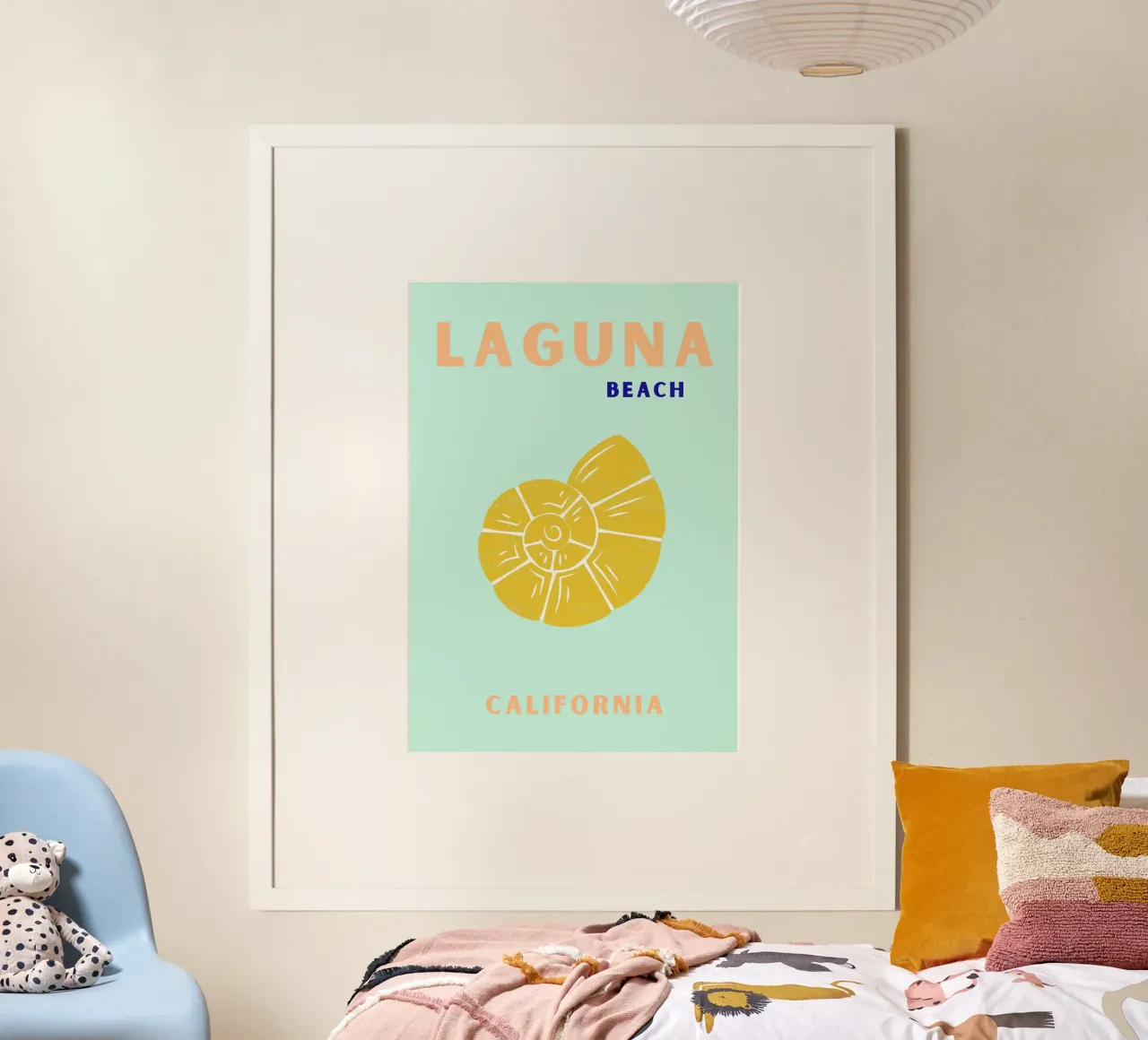 Minimalistisch Abstract Gezicht | Sereen Profiel Muur Art poster van NorwesClub