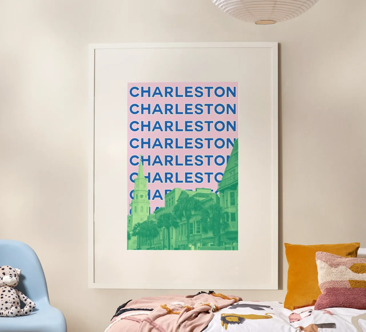 Levendige Abstracte Bloemsierkunst | Moderne Roos Print poster met houten frame van NorwesClub
