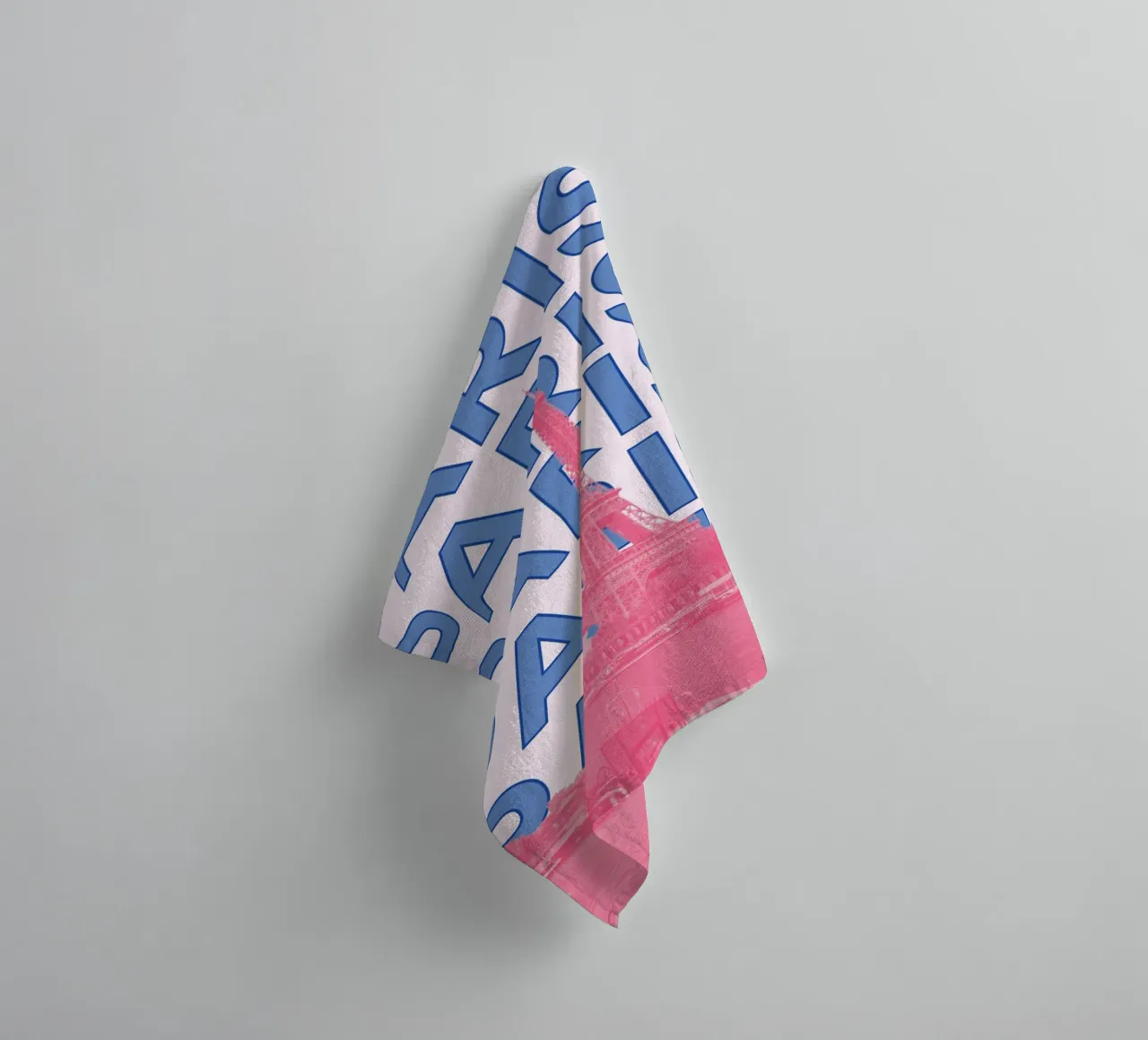 Parijs Eiffeltoren Poster door L.B. France - Moderne Pop Art badhanddoek van NorwesClub