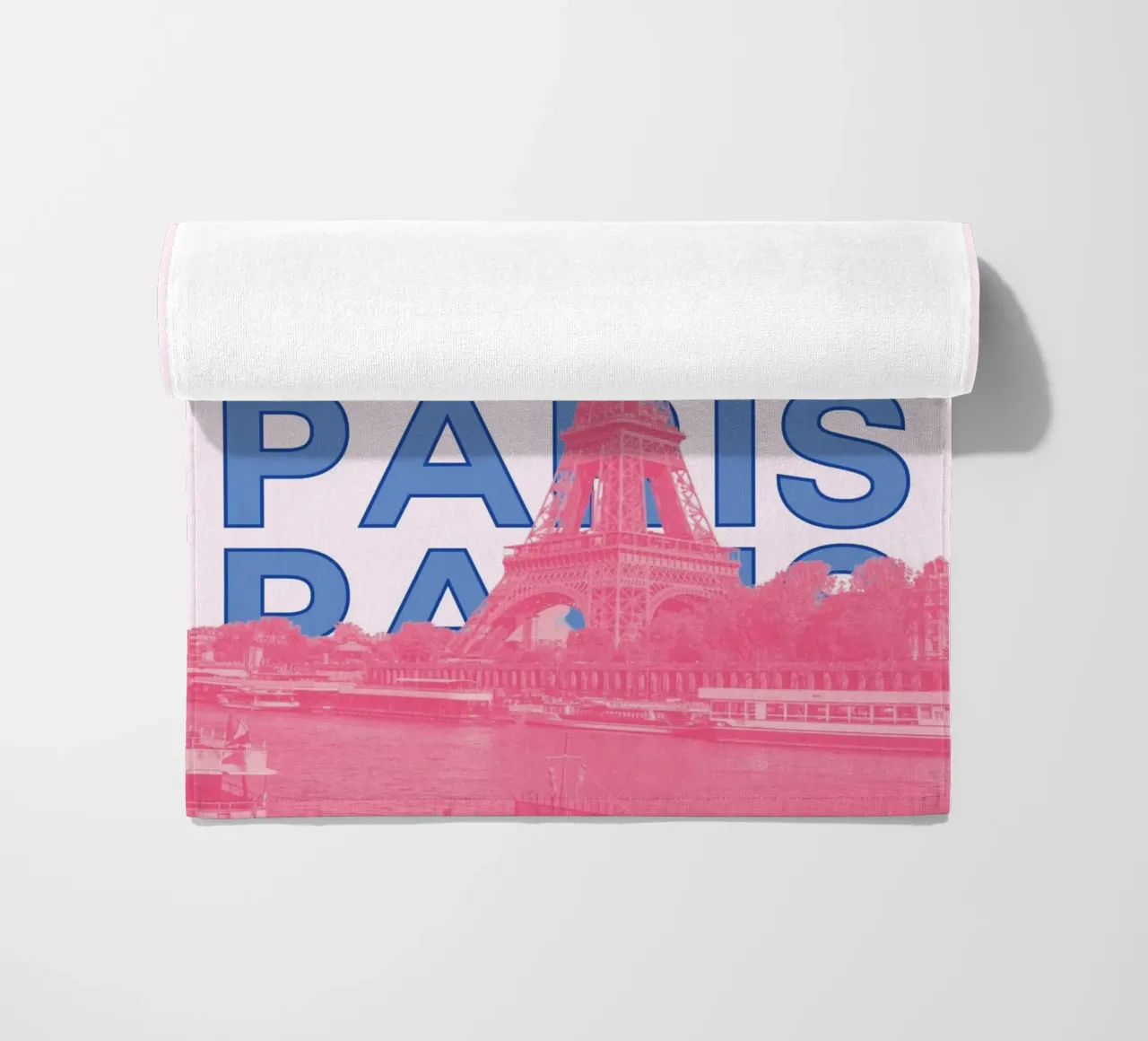 Affiche de la Tour Eiffel de Paris par L.B. France - Pop Art moderne serviette de plage de NorwesClub