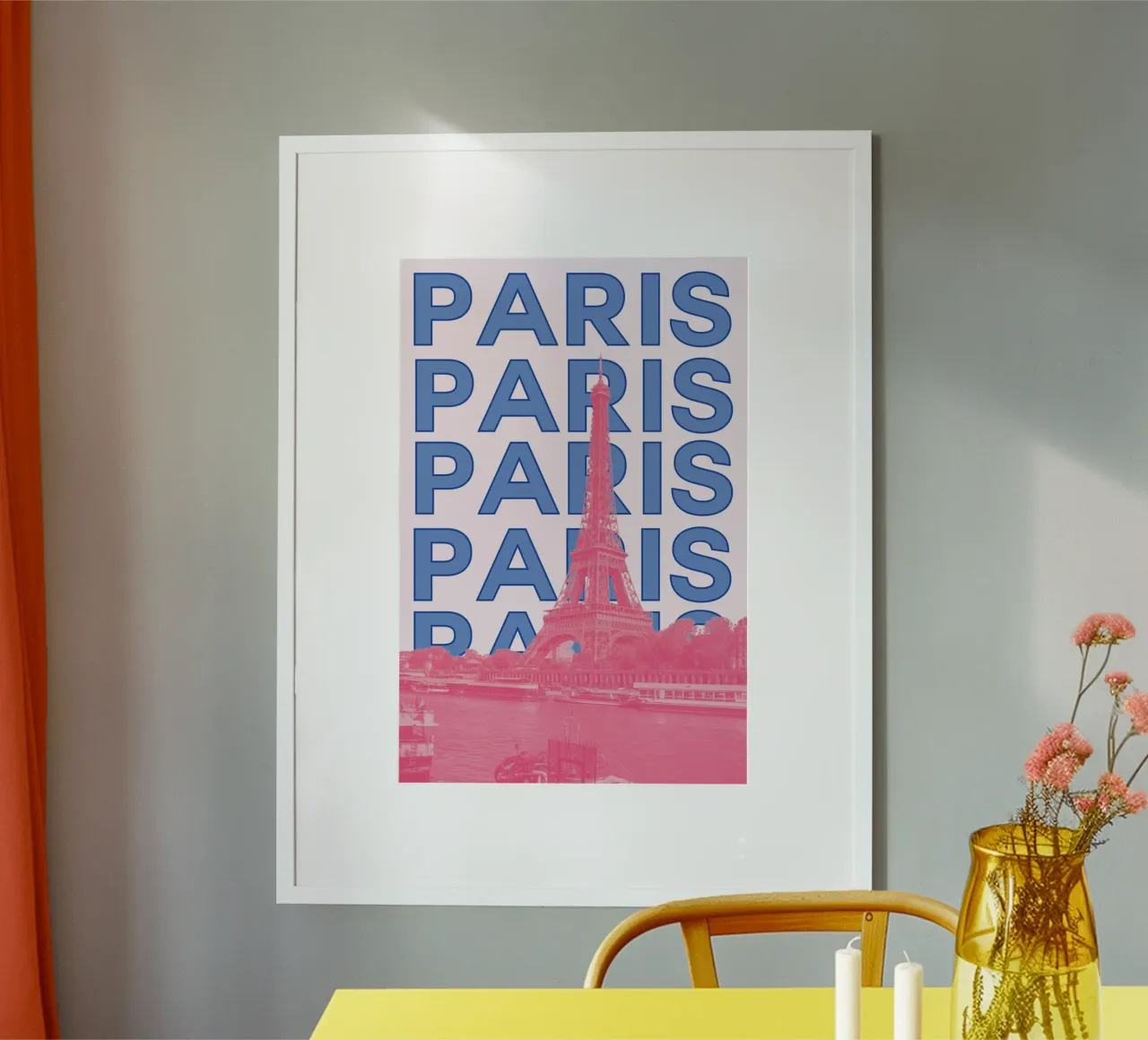 Paris Eiffel Tower Poster by L.B. France - Modern Pop Art poster by NorwesClub