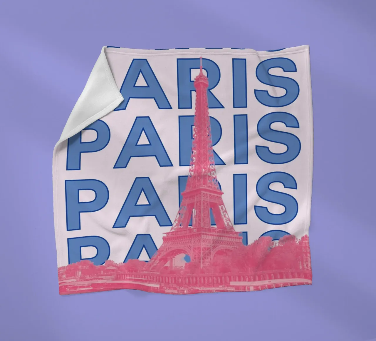 Poster della Torre Eiffel di Parigi di L.B. France - Pop Art moderna coperta in pile da NorwesClub