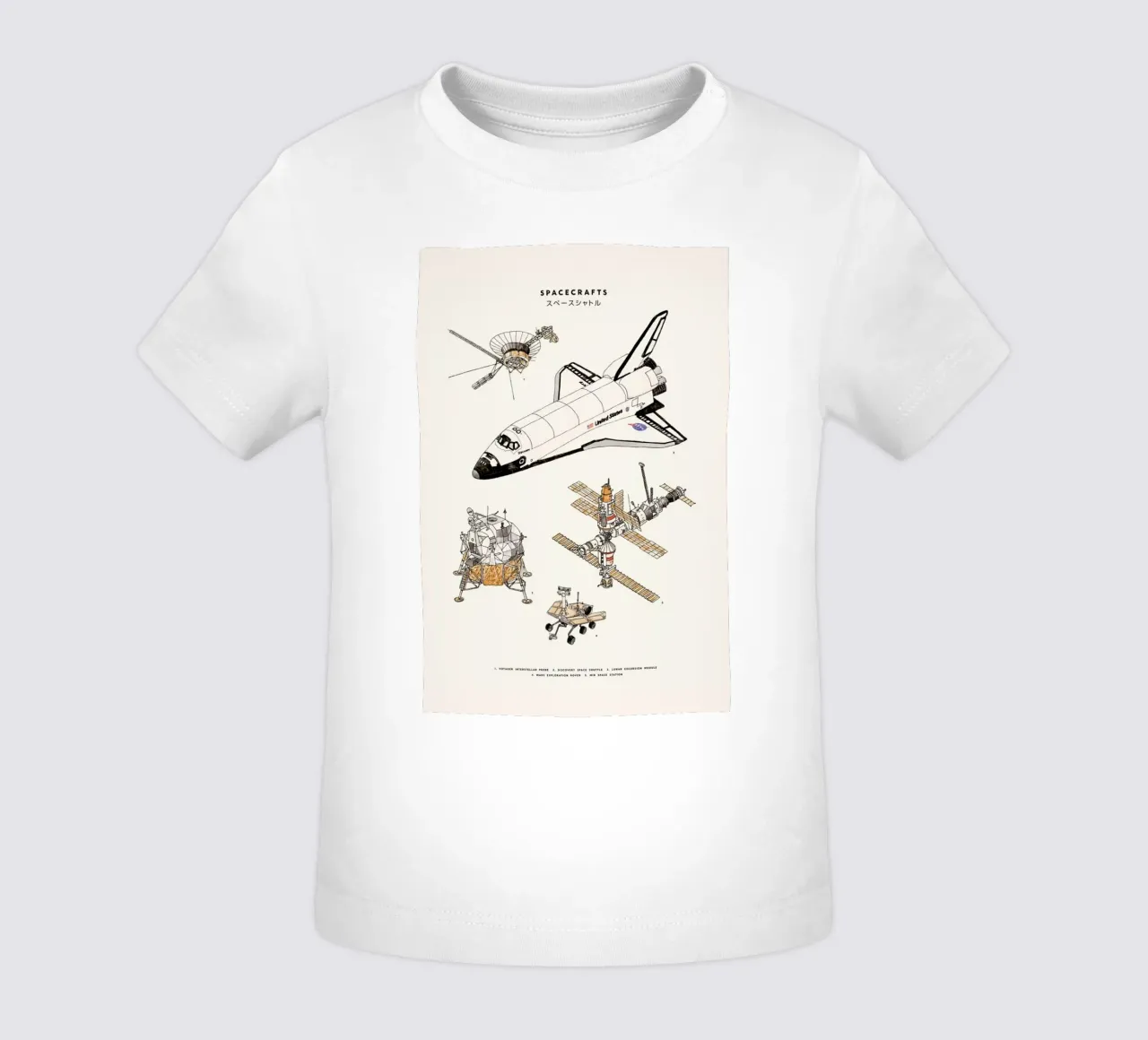 Space Shuttles baby t-shirt by Florent Bodart