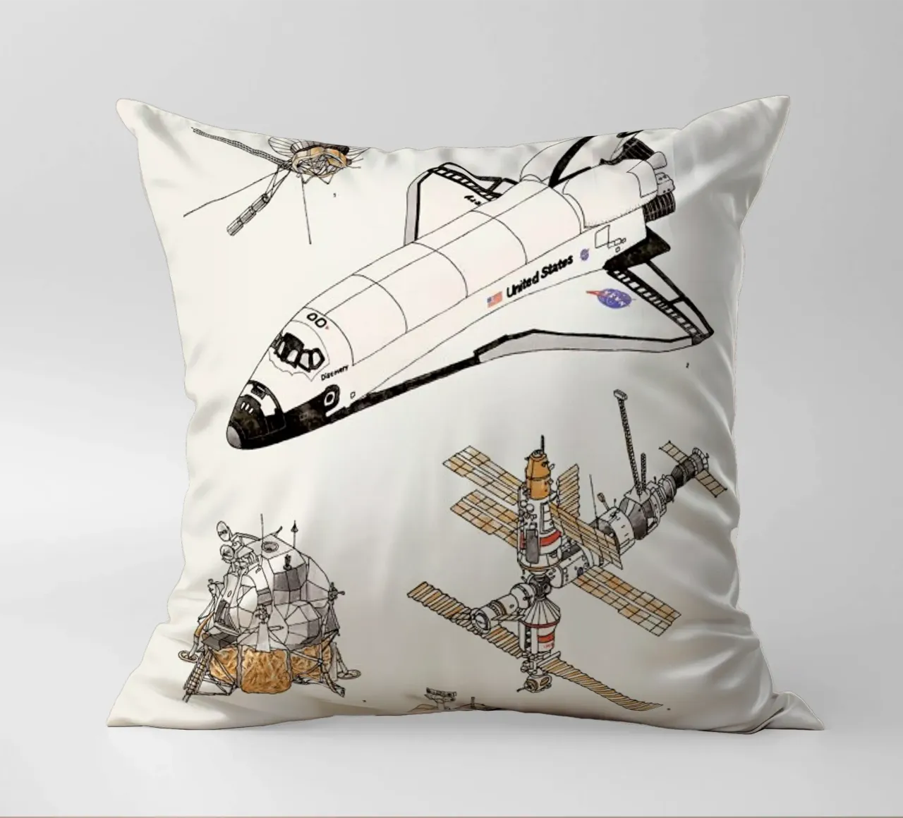 Space Shuttles cuscino da Florent Bodart