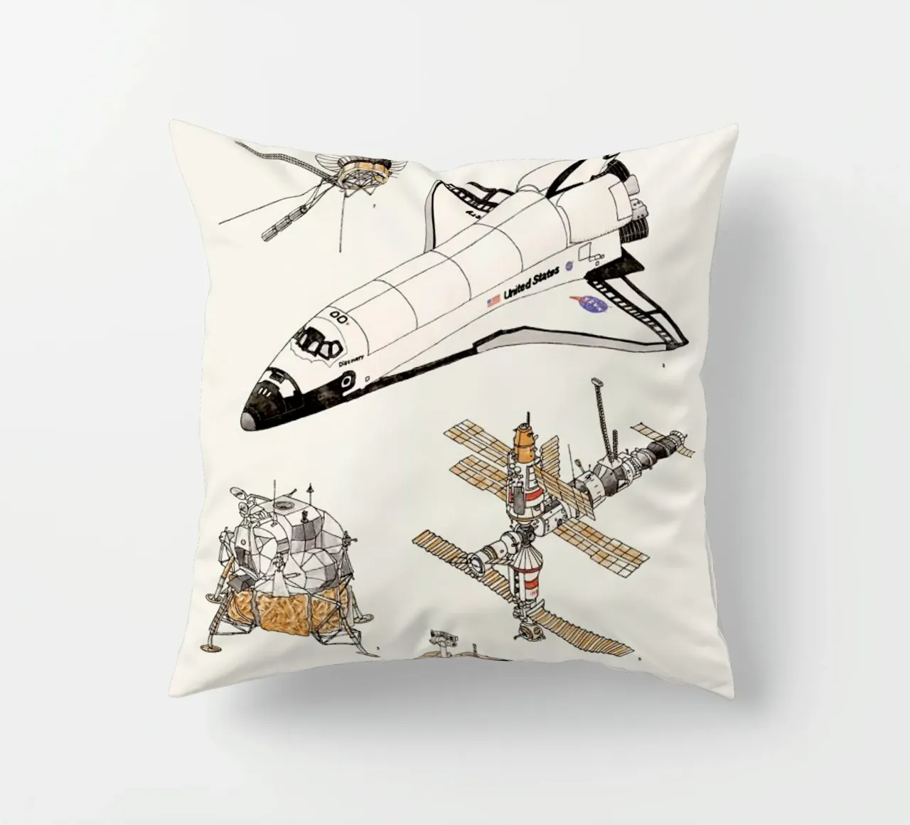 Space Shuttles cuscino da Florent Bodart