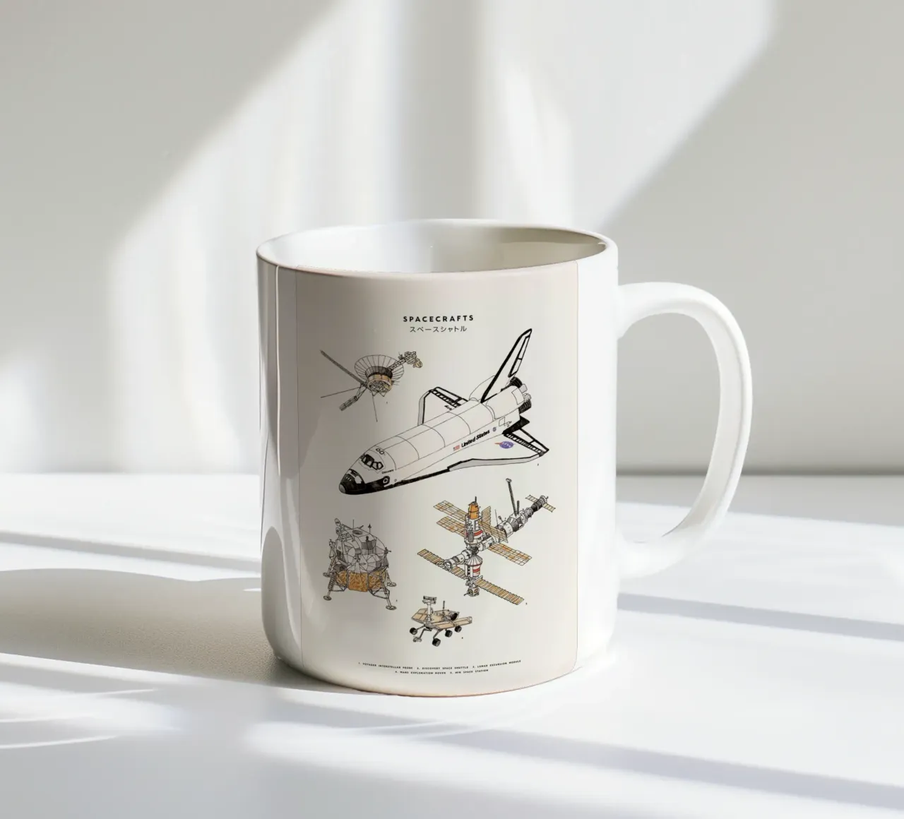 Space Shuttles tazza in ceramica da Florent Bodart