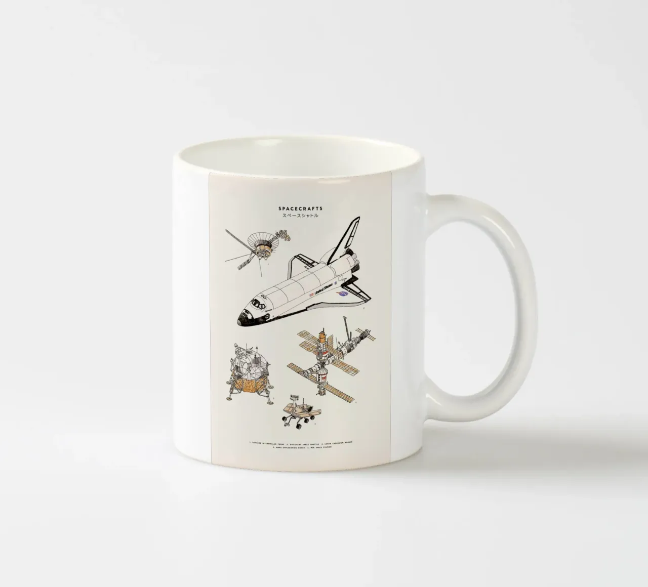 Space Shuttles tazza in ceramica da Florent Bodart