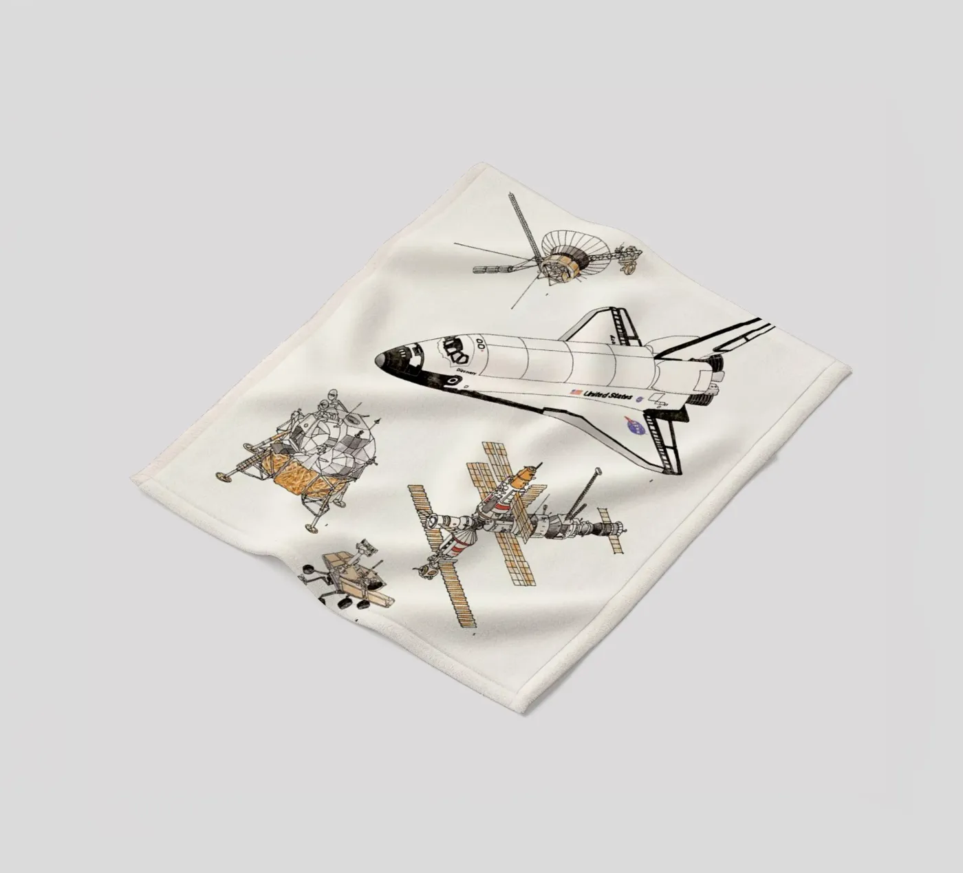 Space Shuttles Fleecedecke von Florent Bodart