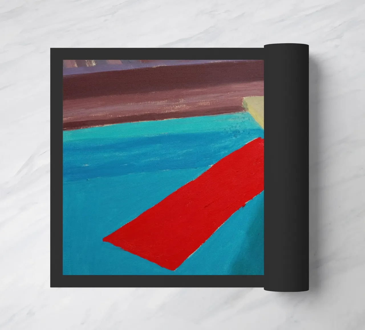 Pastic Sheet Floating in a Pool, 1977 doormat by khanrosie