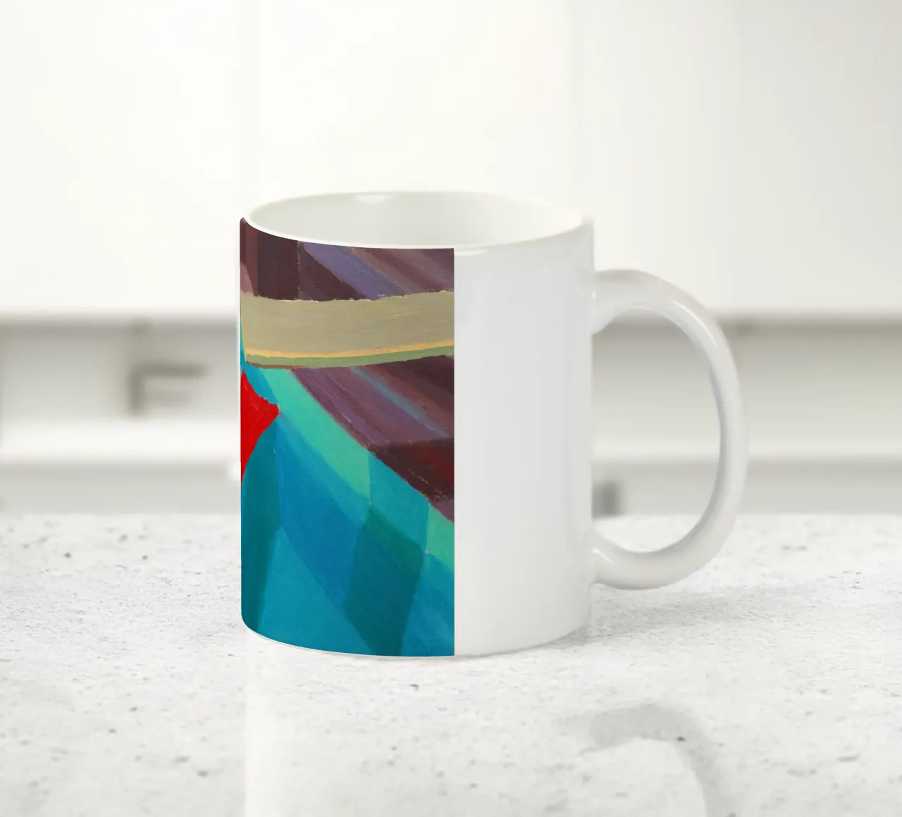 Pastic Sheet Floating in a Pool, 1977 ceramic mug by khanrosie
