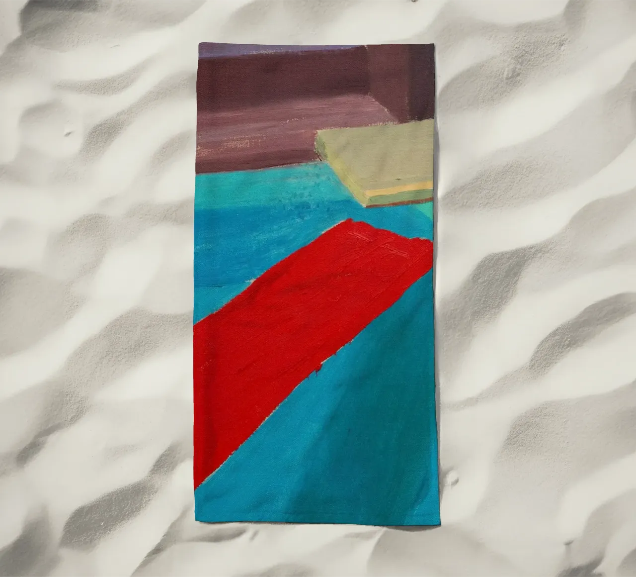 Pastic Sheet Floating in a Pool, 1977 beach towel by khanrosie