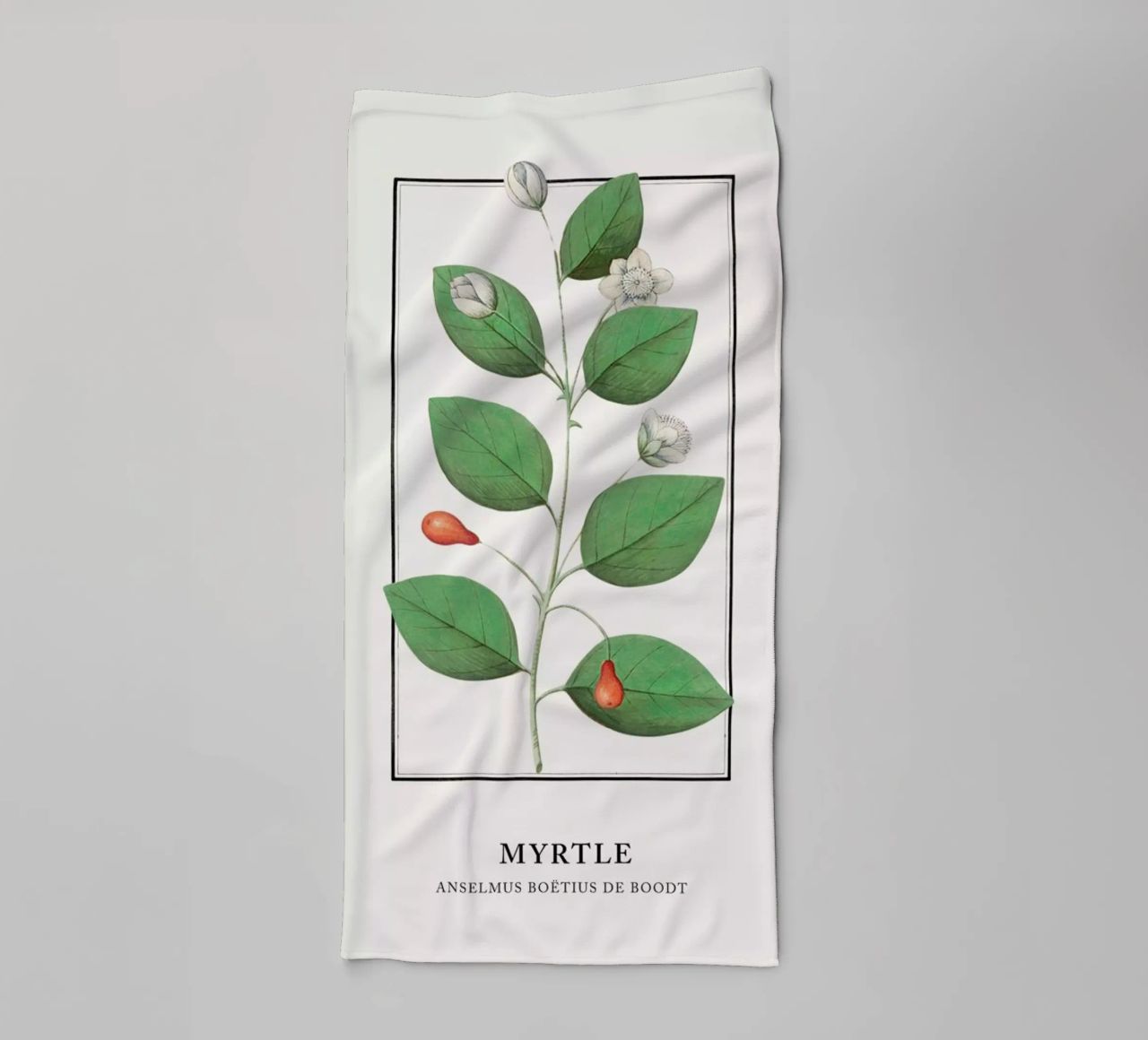 Anselmus Boëtius de Boodt - Myrtle towel by Vintage by JUNIQE
