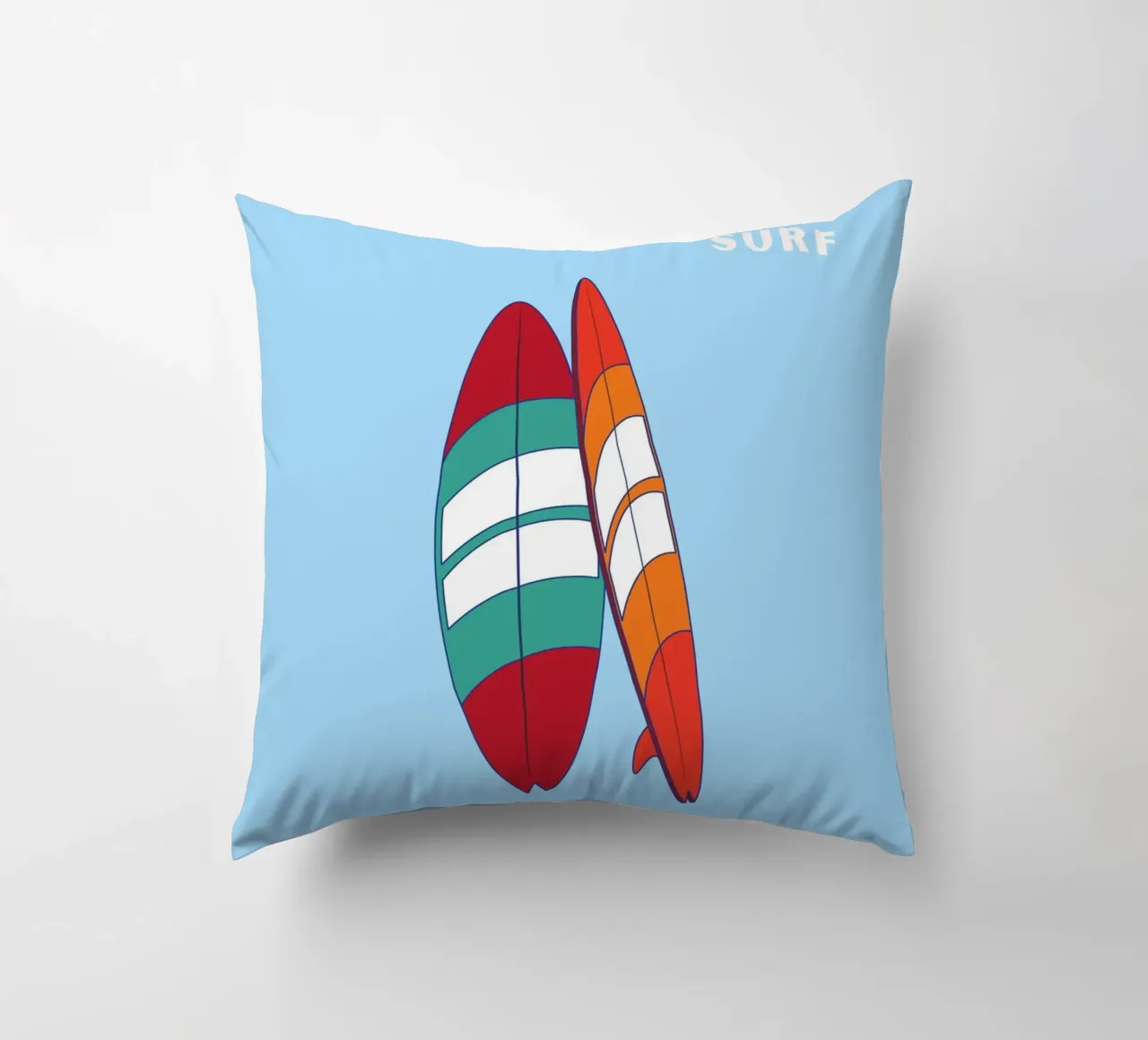 Maui Surf Art - Poster da spiaggia retrò e pop cuscino da NorwesClub