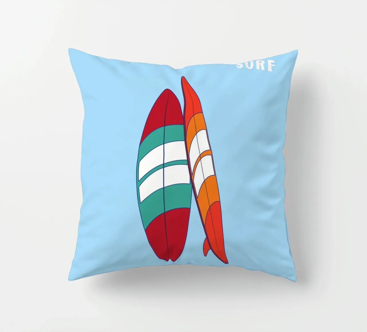 Maui Surf Art - Poster da spiaggia retrò e pop cuscino da NorwesClub