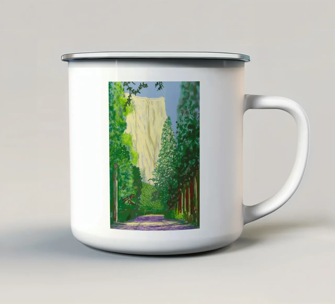 Die Aussicht der Yosemite Suite Emaille Tasse von khanrosie