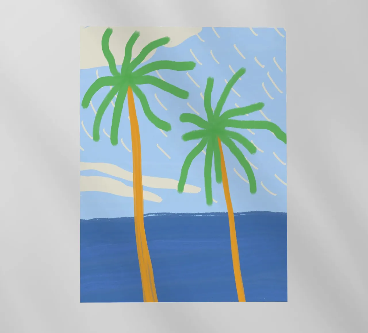 Illustrazione delle vacanze a Palm Beach pellicola backlit da Little Dean