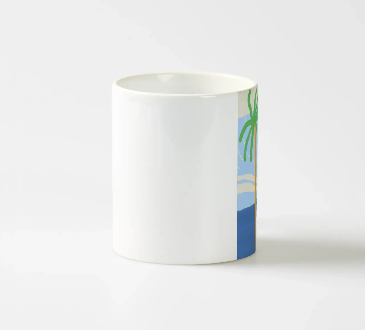 Illustrazione delle vacanze a Palm Beach tazza in ceramica da Little Dean