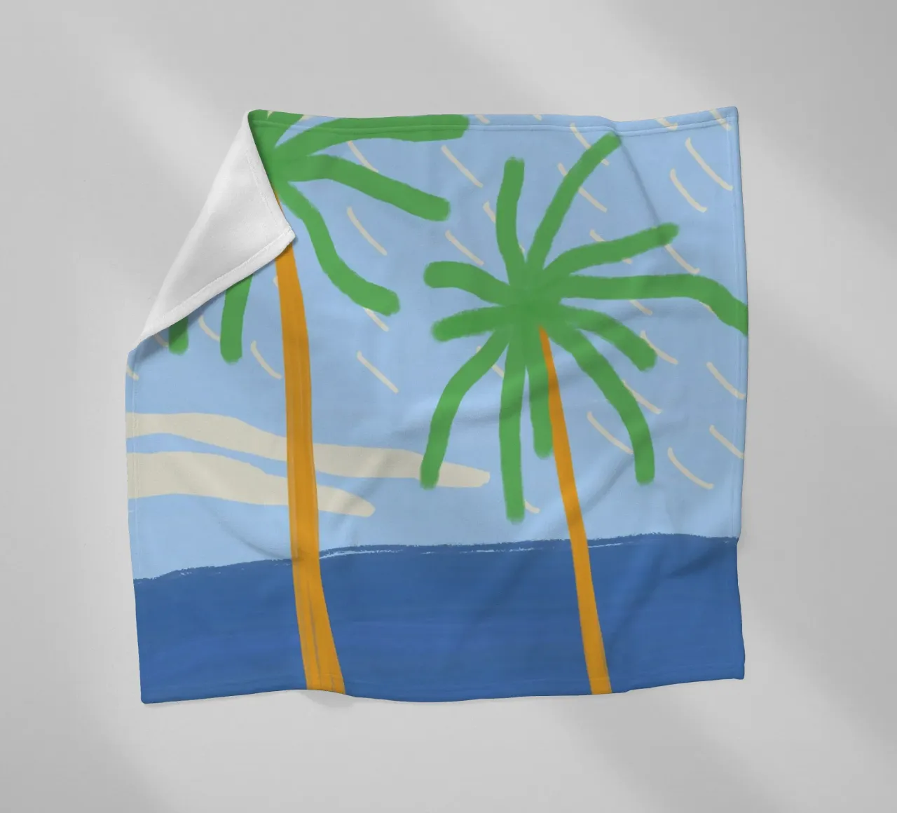 Illustrazione delle vacanze a Palm Beach coperta in pile da Little Dean