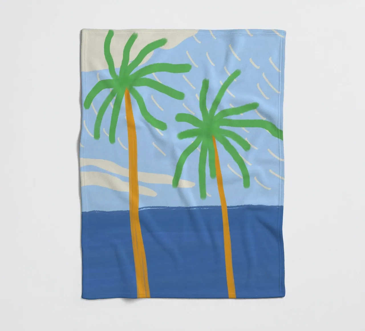 Illustrazione delle vacanze a Palm Beach coperta in pile da Little Dean