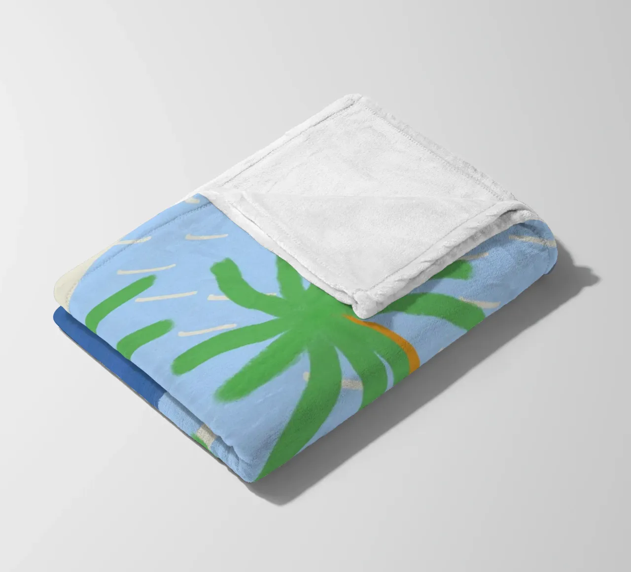Illustrazione delle vacanze a Palm Beach coperta in pile da Little Dean