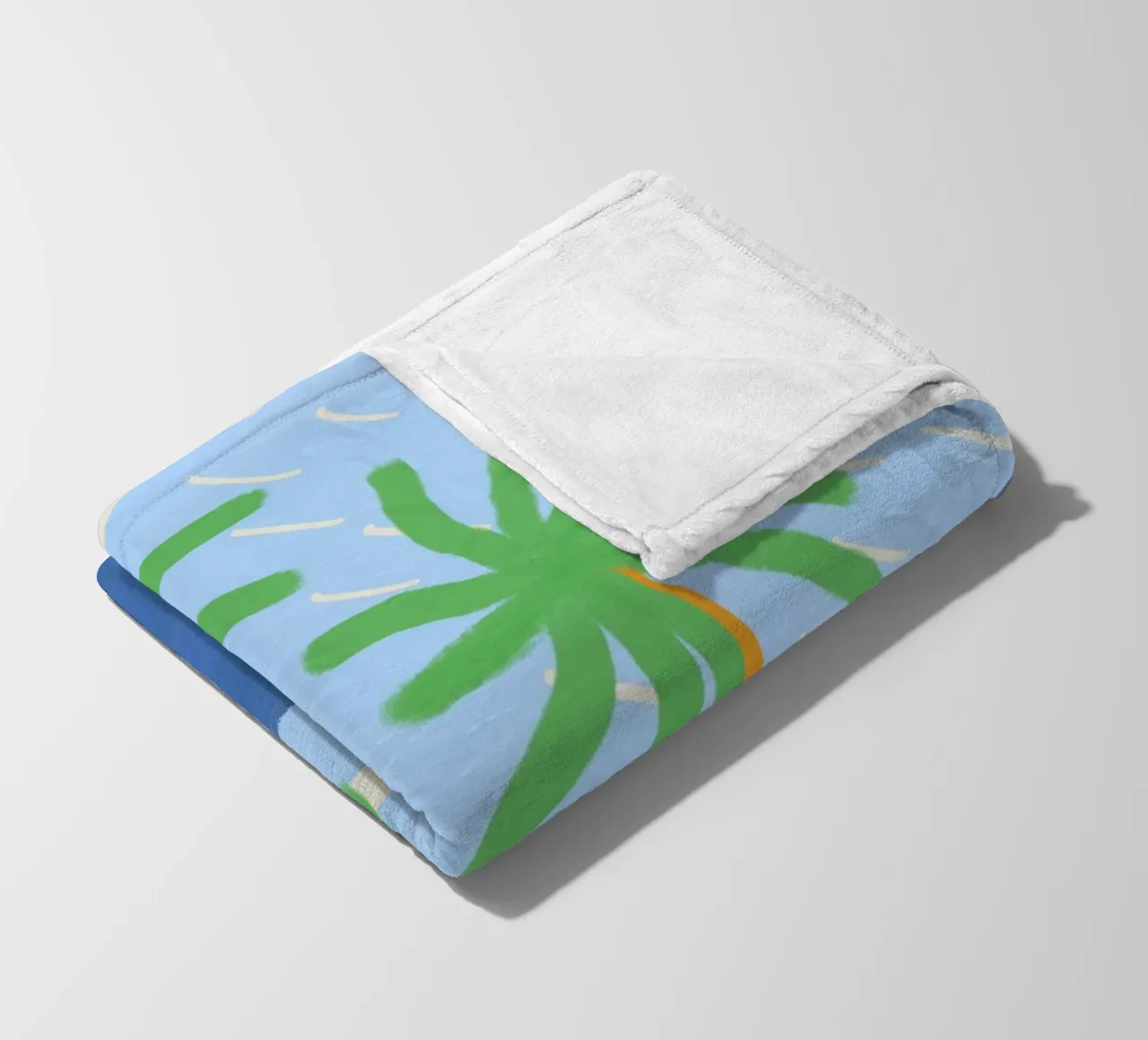 Illustrazione delle vacanze a Palm Beach coperta in pile da Little Dean
