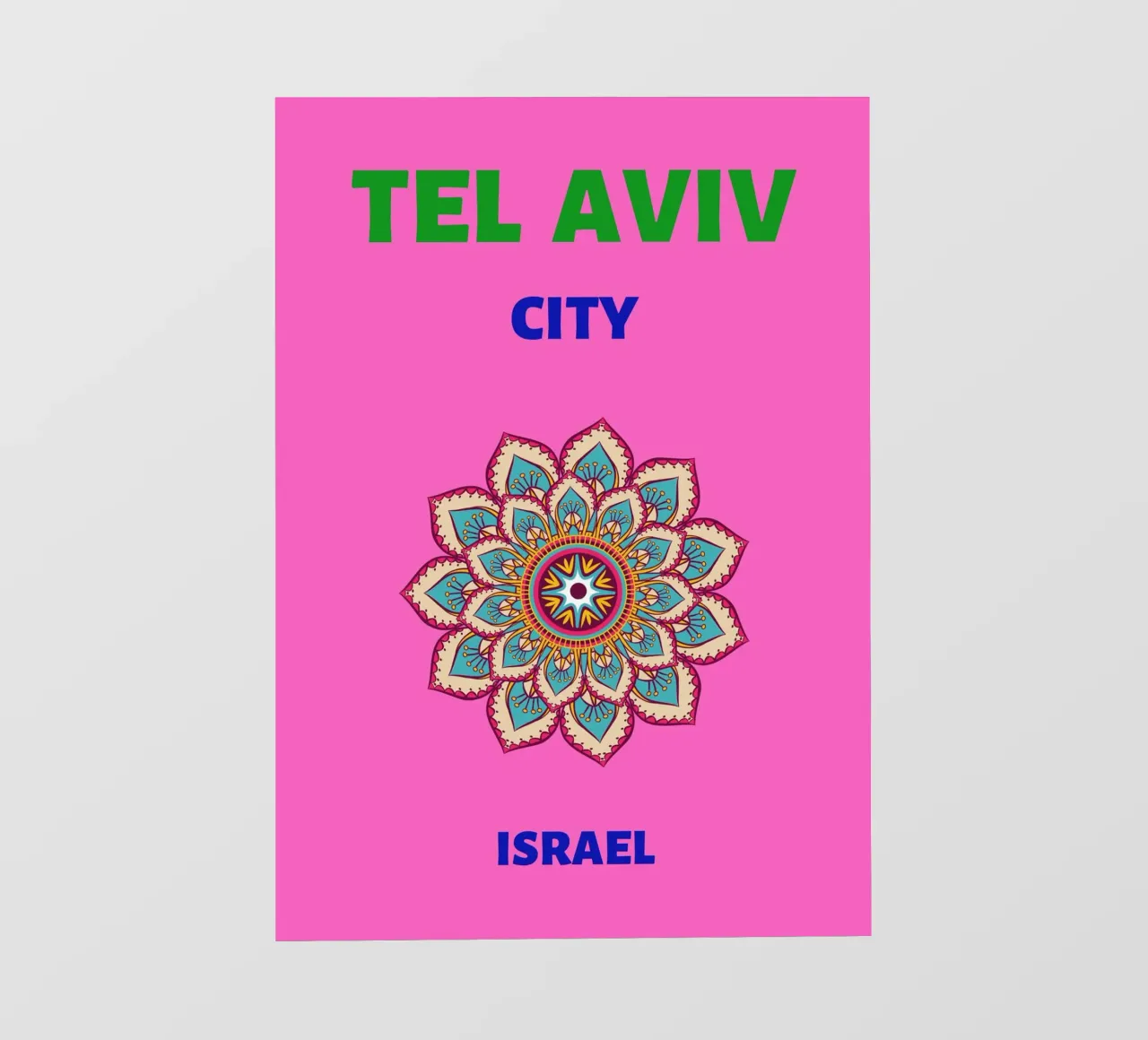Mandala di Tel Aviv - Poster di viaggio Boho Chic pellicola backlit da NorwesClub