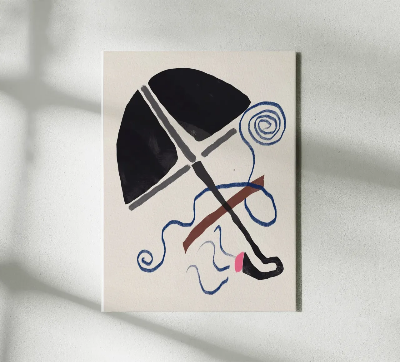 Wonder silencio pintura abstracta lienzo con Marco flotante de Little Dean