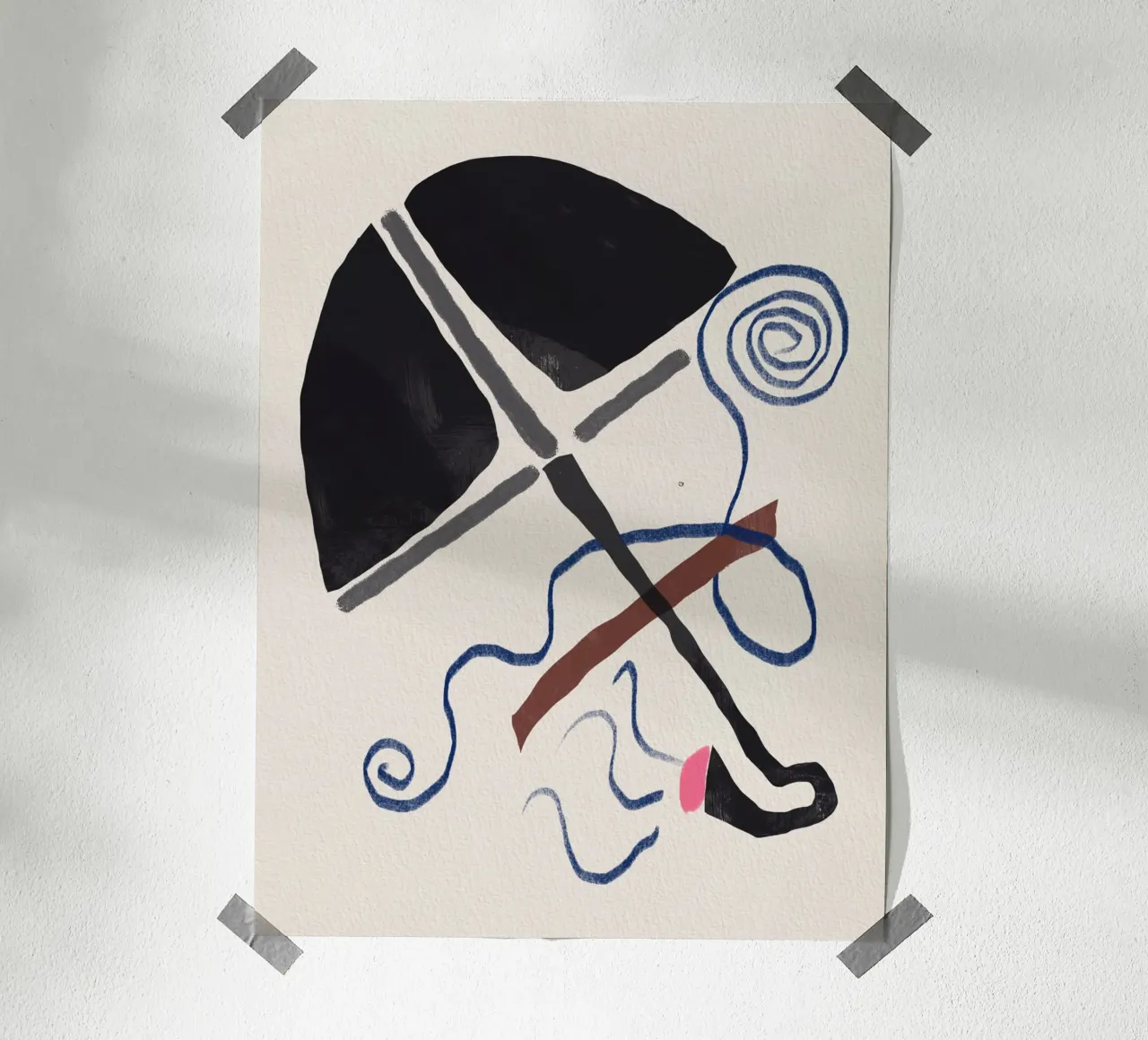 Pittura astratta del silenzio delle meraviglie poster da Little Dean