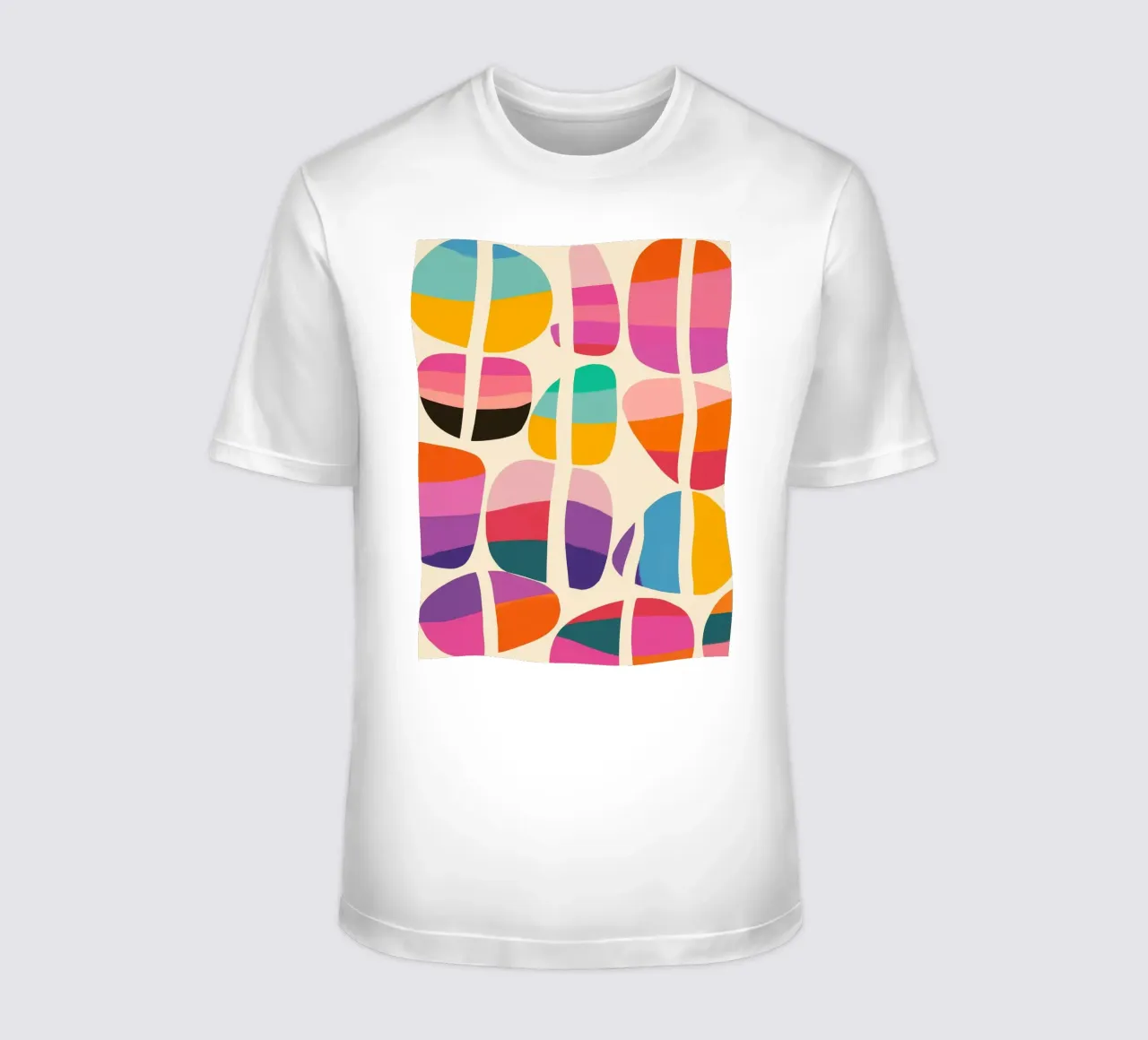 Pietre colorate spaccate | Pittura astratta t-shirt da Autofocus