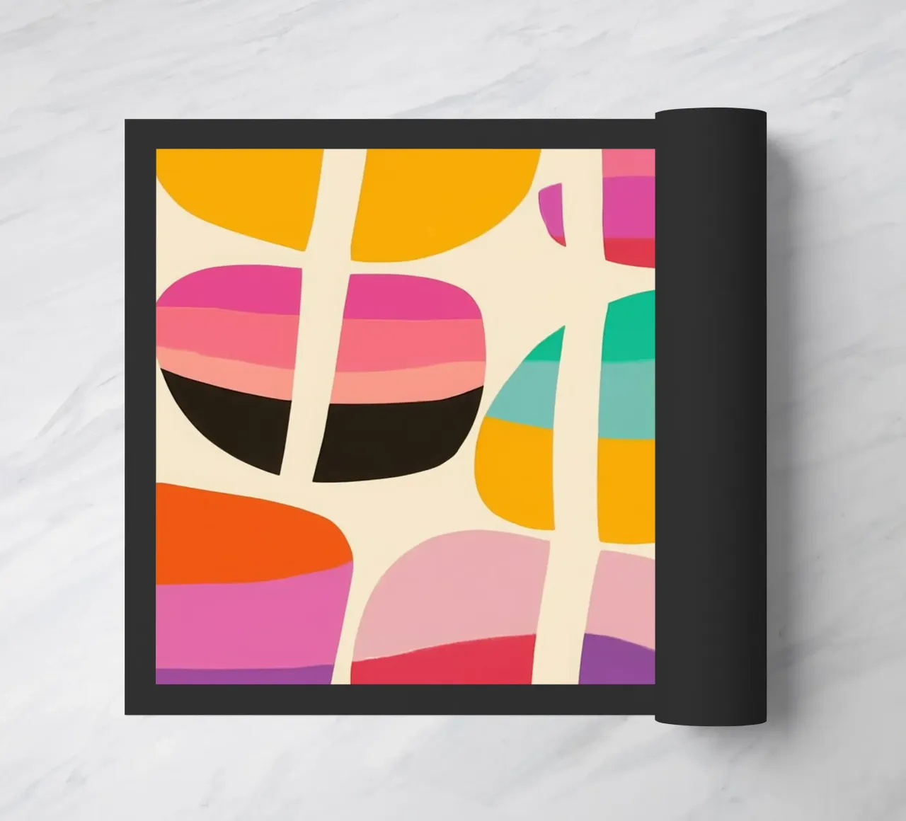 Pietre colorate spaccate | Pittura astratta zerbino da Autofocus