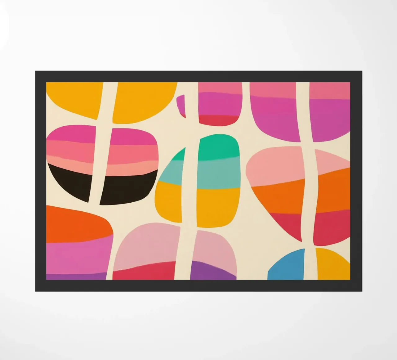Pietre colorate spaccate | Pittura astratta zerbino da Autofocus