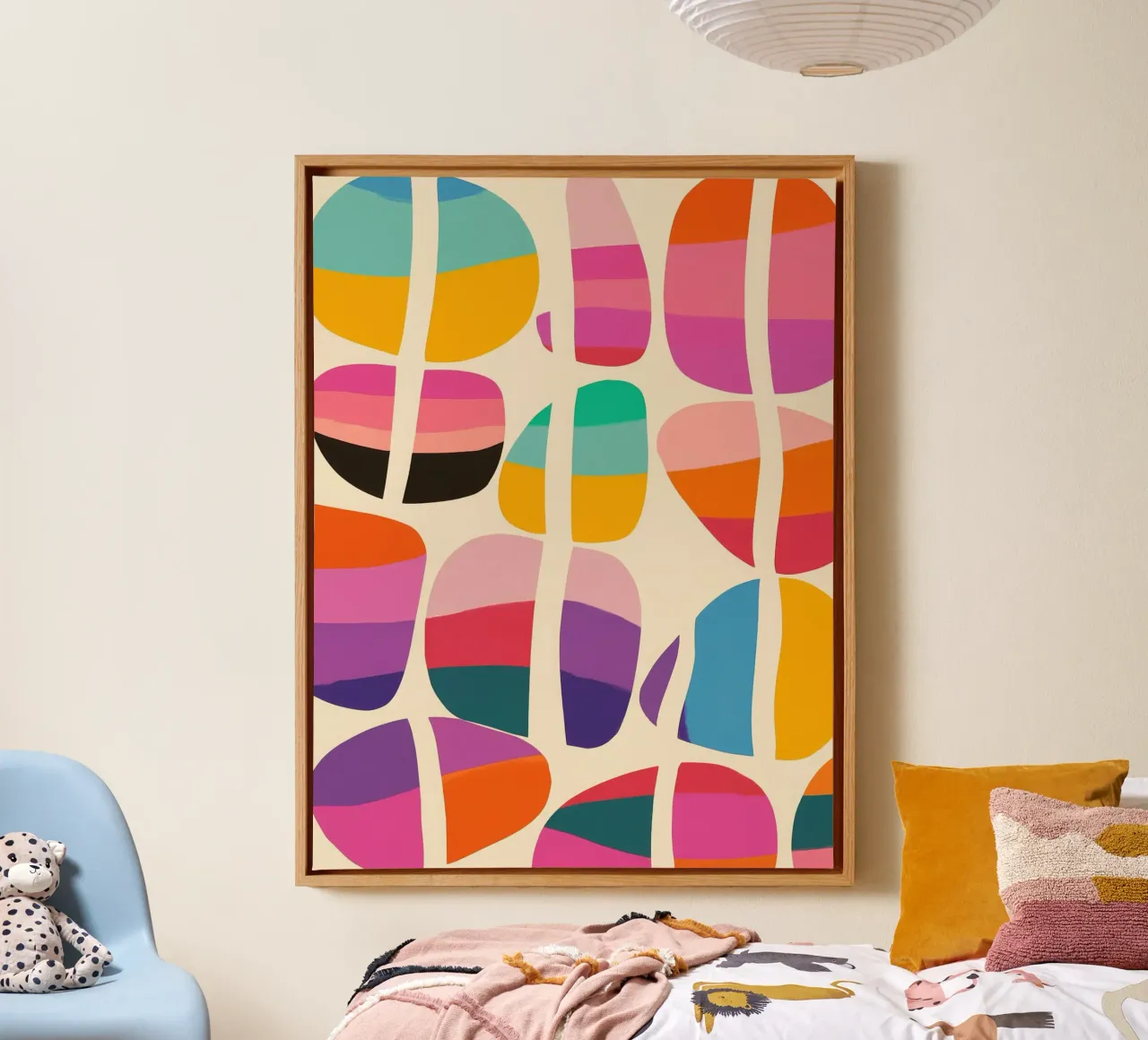 Split Coloured Stones | Abstract Painting canvas by Autofocus