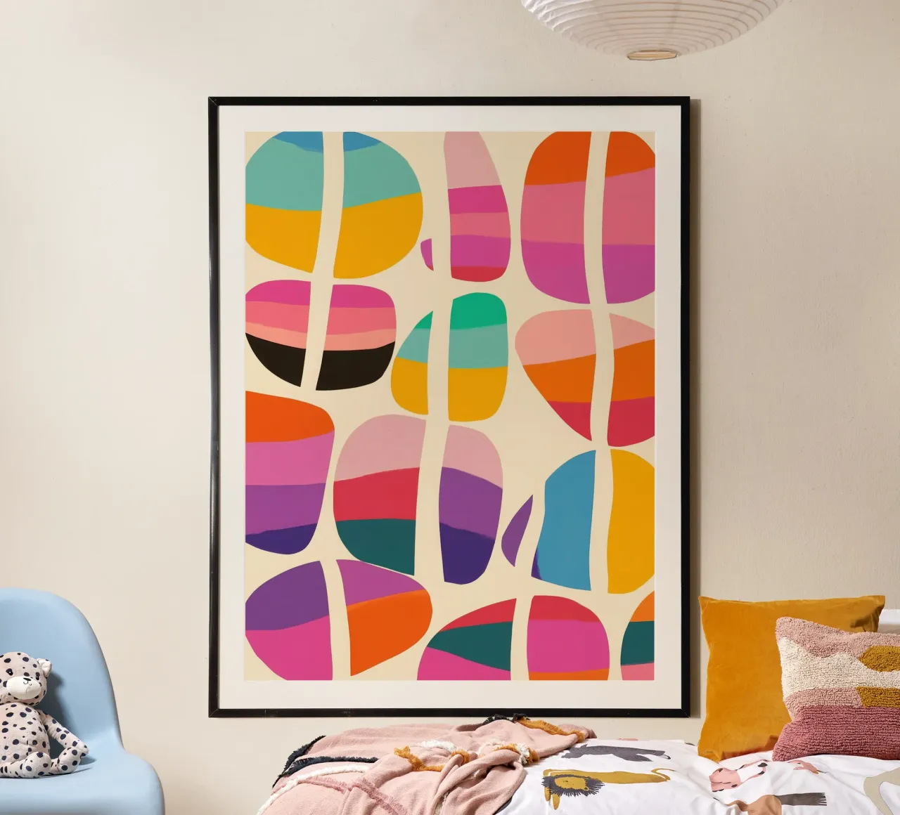 Pietre colorate spaccate | Pittura astratta carta hahnemühle da Autofocus