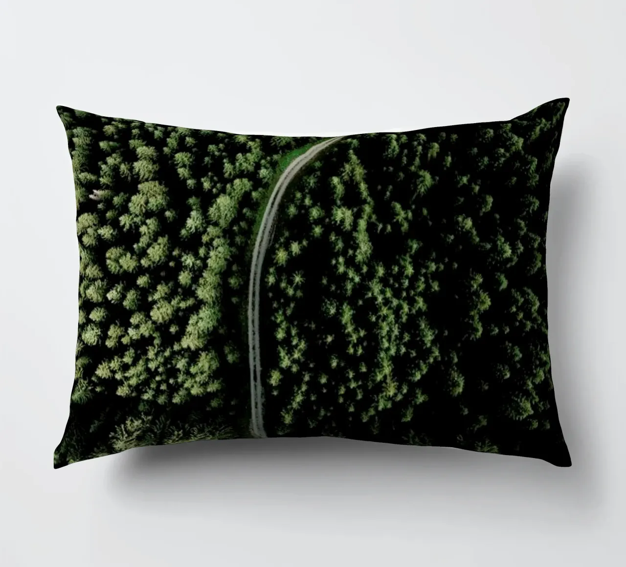 Street Through The Forest - Edition 2 cuscino da Sebastian Hilgetag