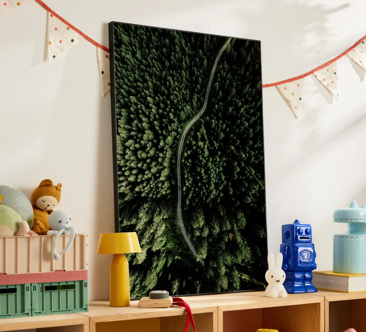 Street Through The Forest - Edition 2 alluminio dibond da Sebastian Hilgetag