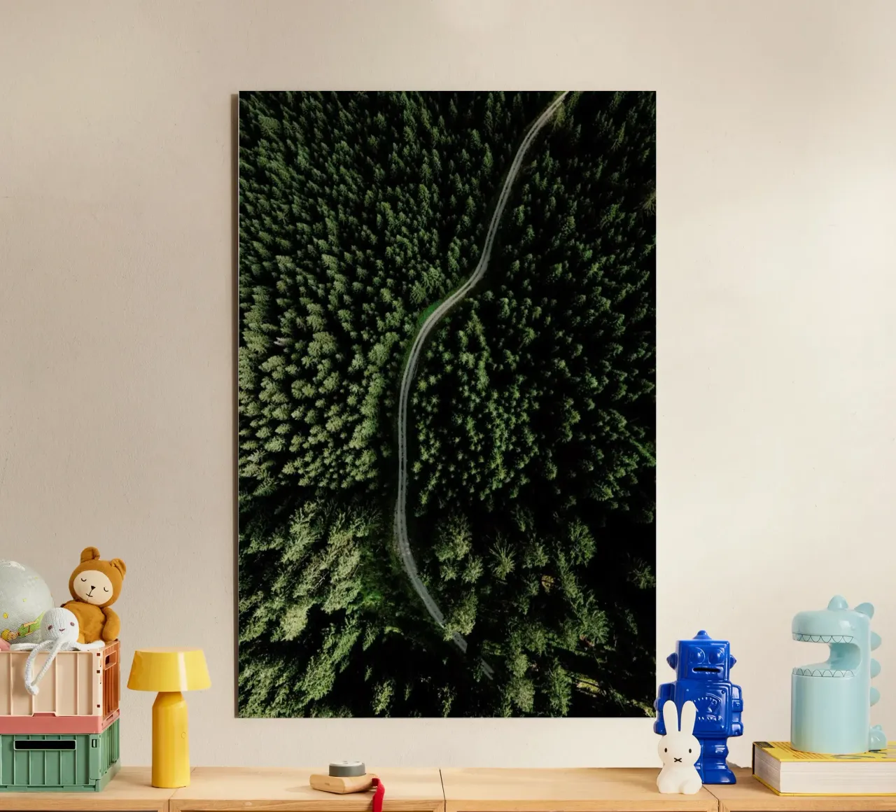Street Through The Forest - Edition 2 alluminio dibond da Sebastian Hilgetag