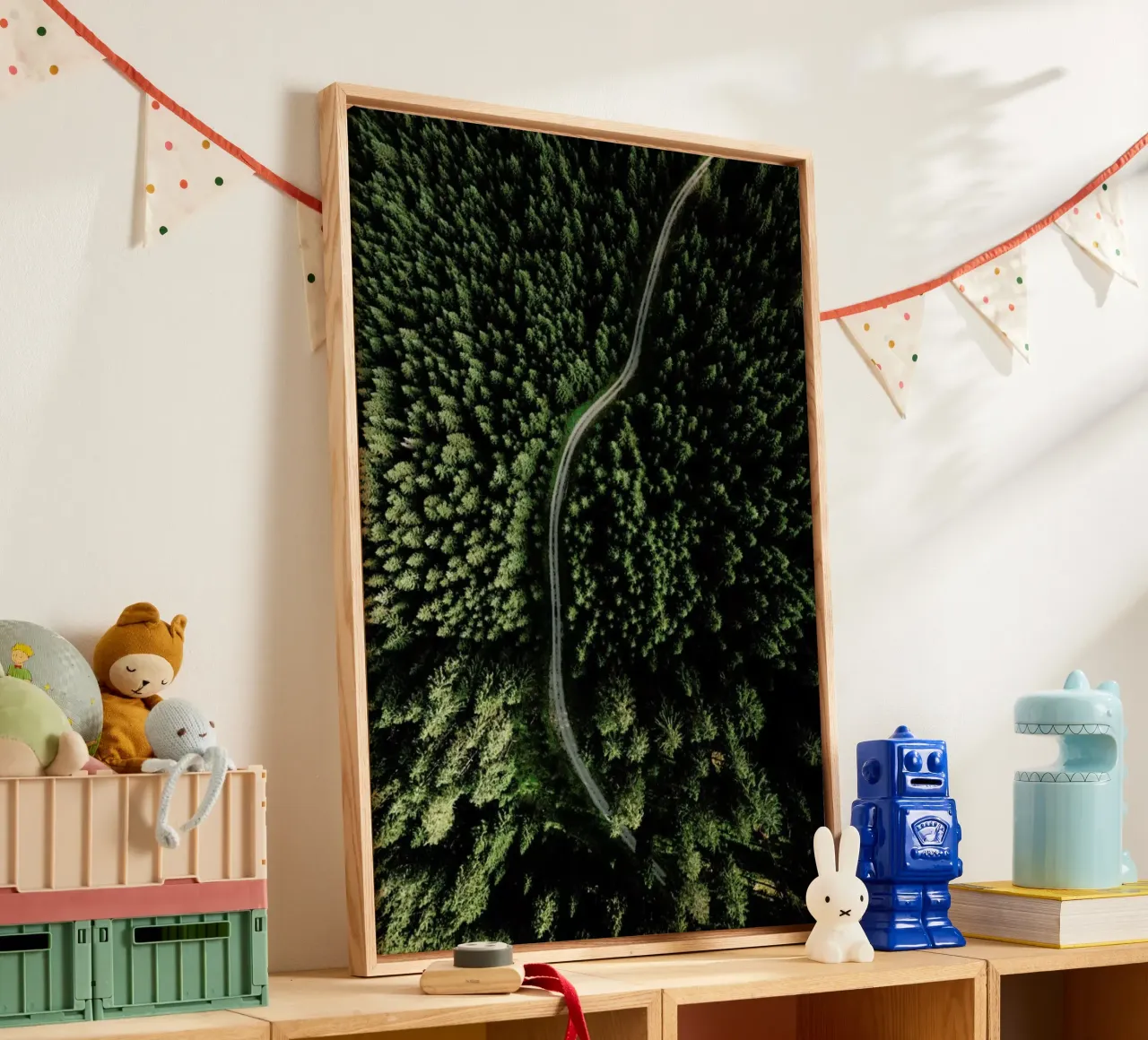 Street Through The Forest - Edition 2 tela con Cornice a cassetta da Sebastian Hilgetag