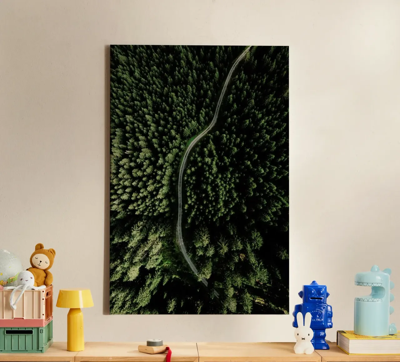 Street Through The Forest - Edition 2 tela con Cornice a cassetta da Sebastian Hilgetag