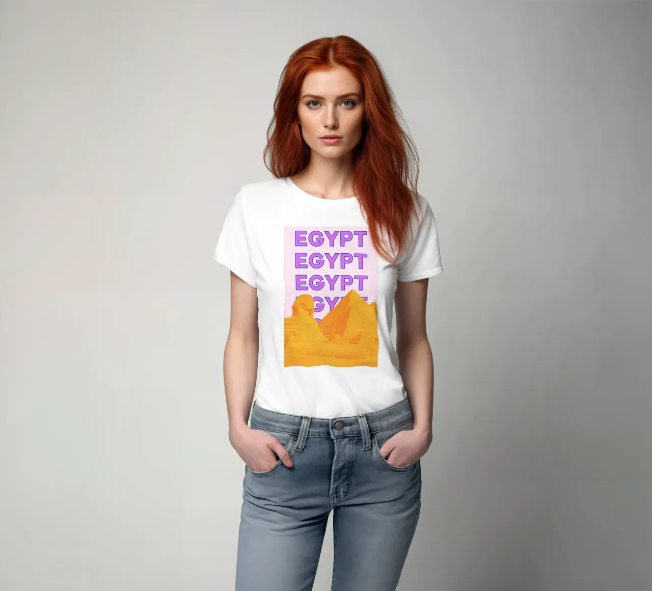 Ägypten Pop Art Reise Poster - Pyramiden & Sphinx Vibes T-Shirt von NorwesClub