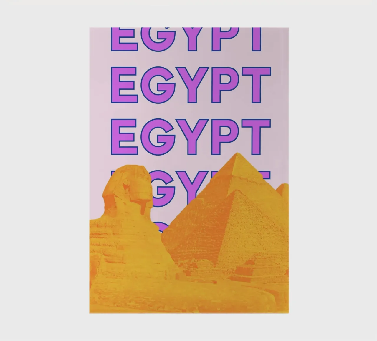 Egypt Pop Art Travel Poster - Pyramids & Sphinx Vibes notebook by NorwesClub