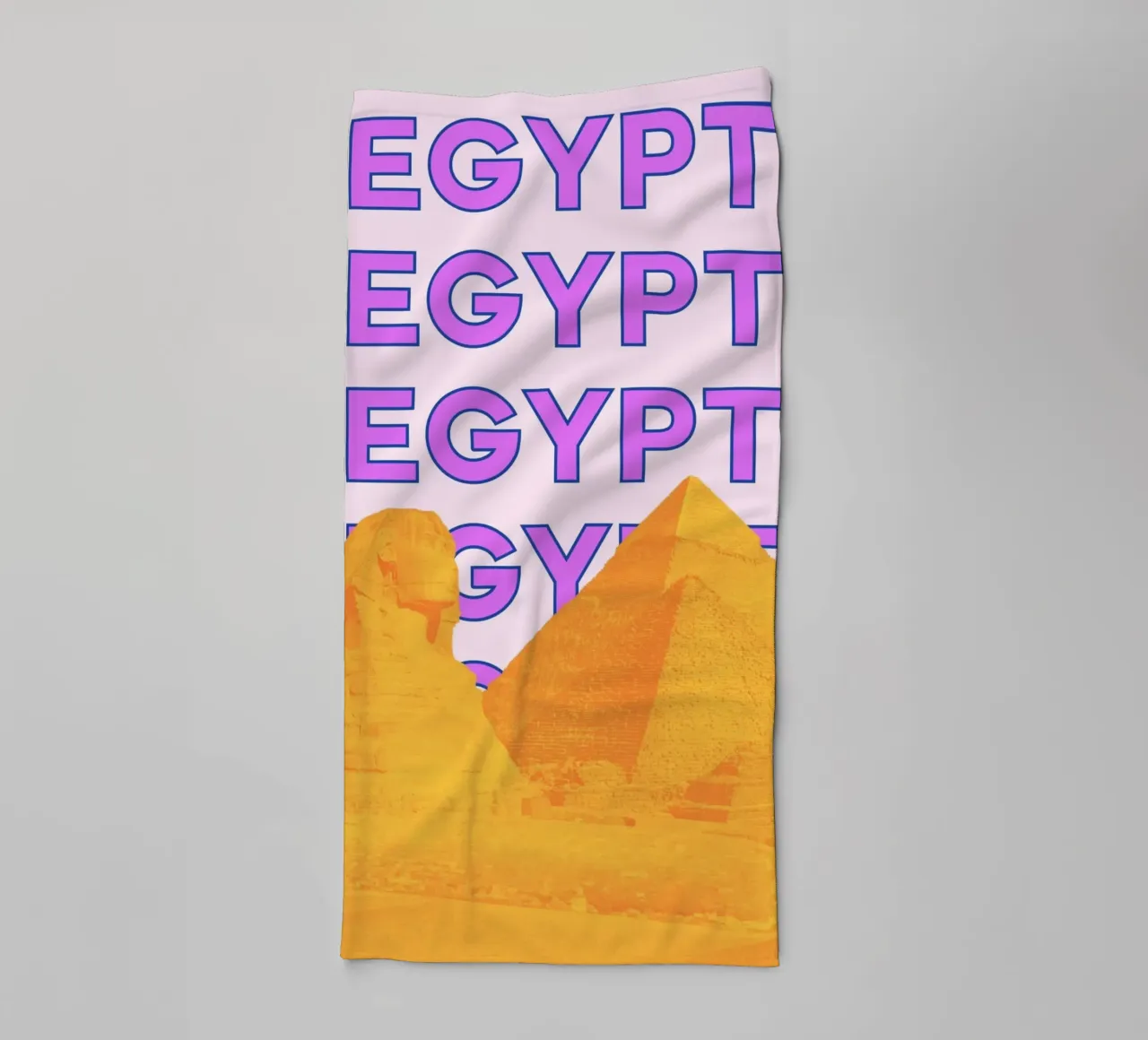 Ägypten Pop Art Reise Poster - Pyramiden & Sphinx Vibes Handtuch von NorwesClub