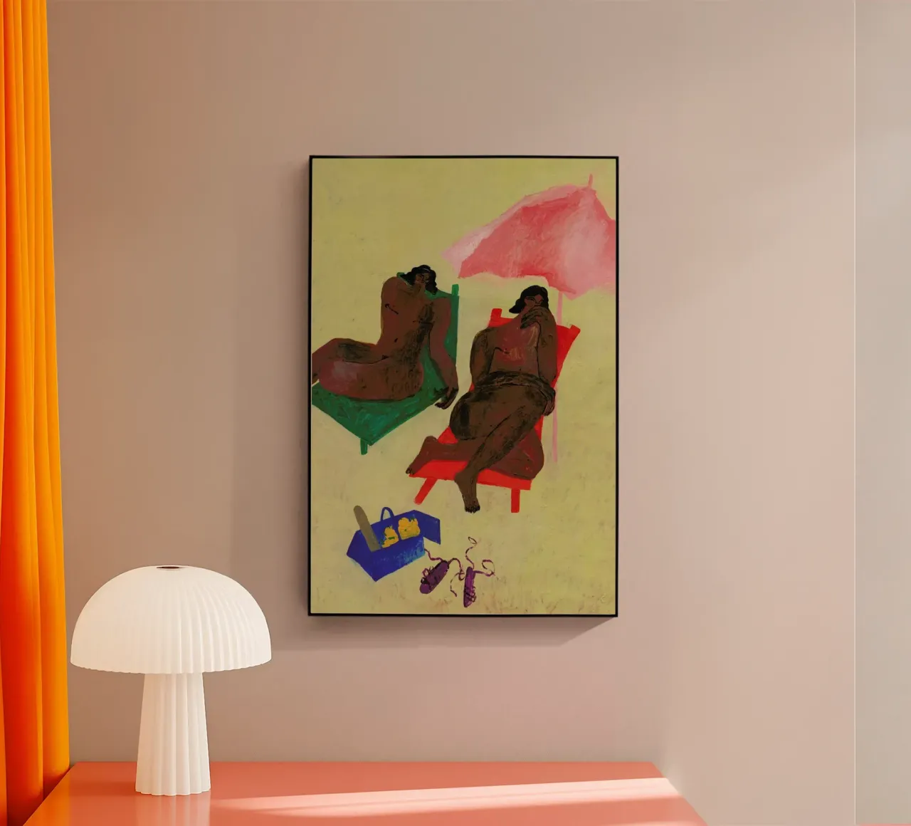 At the Beach plexiglass da Nudes and Croissants