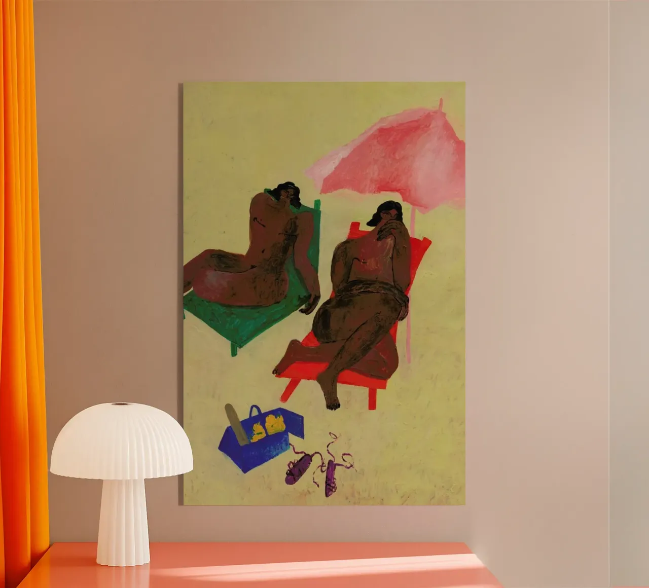 At the Beach plexiglass da Nudes and Croissants