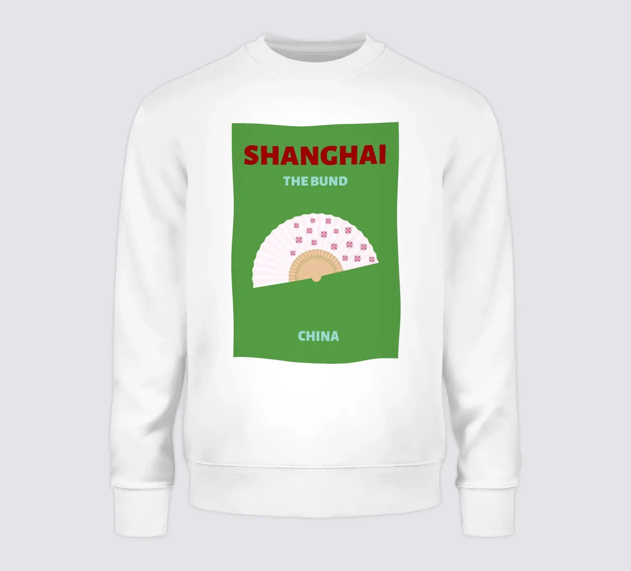 Shanghai Fan Art - Poster di viaggio in Cina felpa da NorwesClub